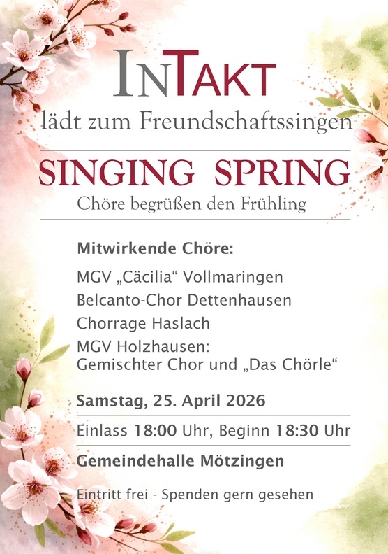 Freundschaftssingen "Singing Spring"